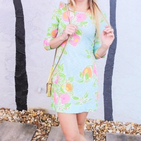 Lilly pulitzer Marlowe dress pink lemonade large - Picture 1 of 5